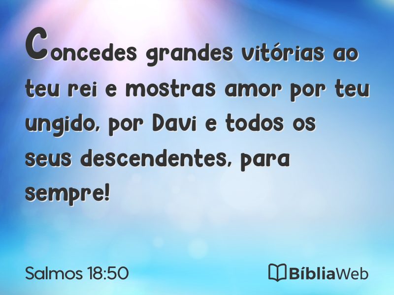 Salmos 18:50 em imagem para compartilhar
