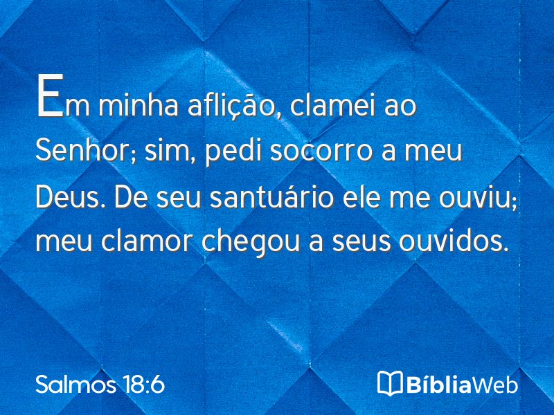 Salmos 18:6 em imagem para compartilhar