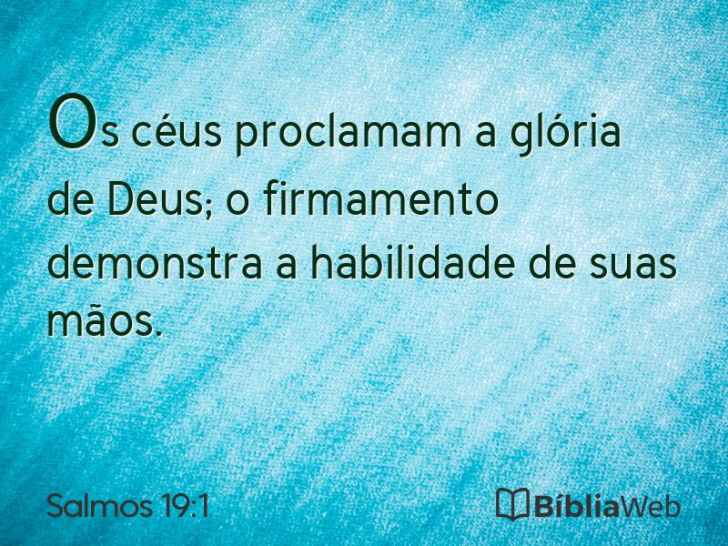 Salmos 19:1 em imagem para compartilhar