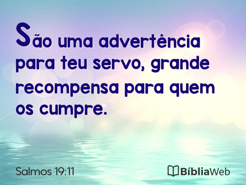 Salmos 19:11 em imagem para compartilhar