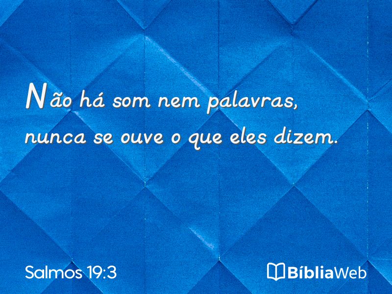 Salmos 19:3 em imagem para compartilhar