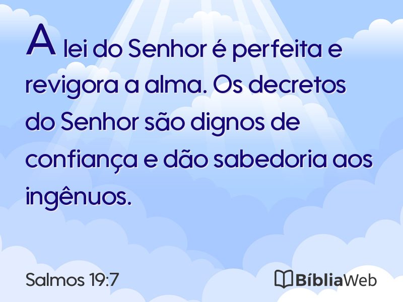 Salmos 19:7 em imagem para compartilhar