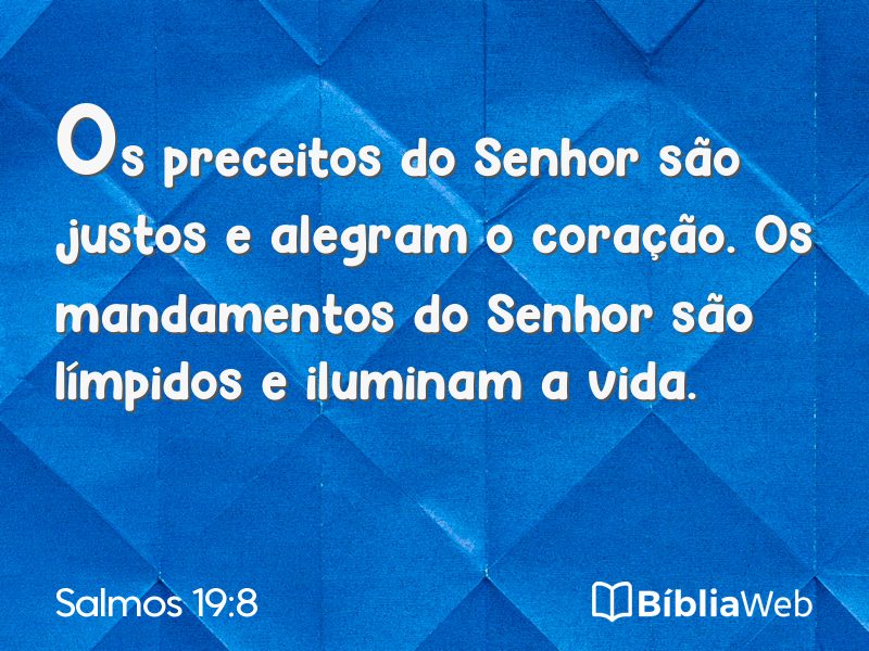 Salmos 19:8 em imagem para compartilhar