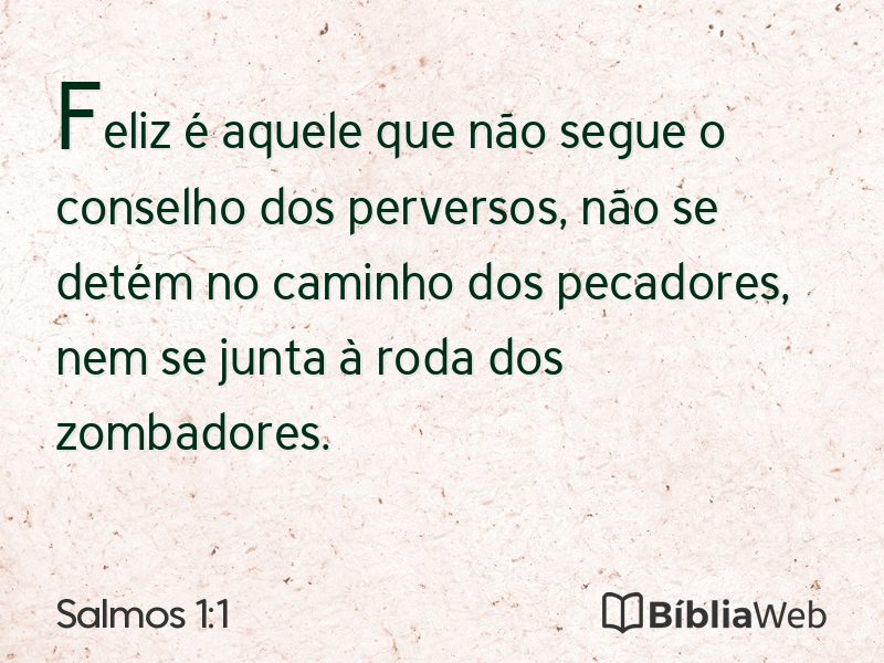 Salmos 1:1 em imagem para compartilhar