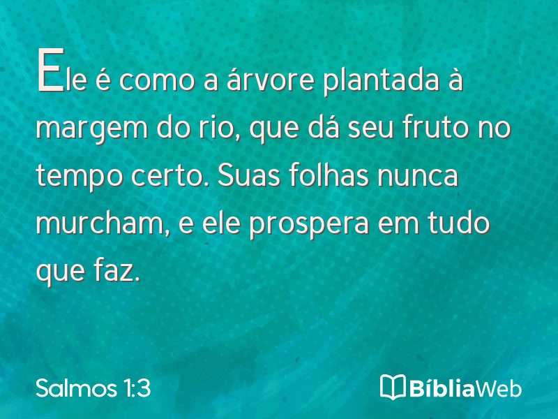 Salmos 1:3 em imagem para compartilhar
