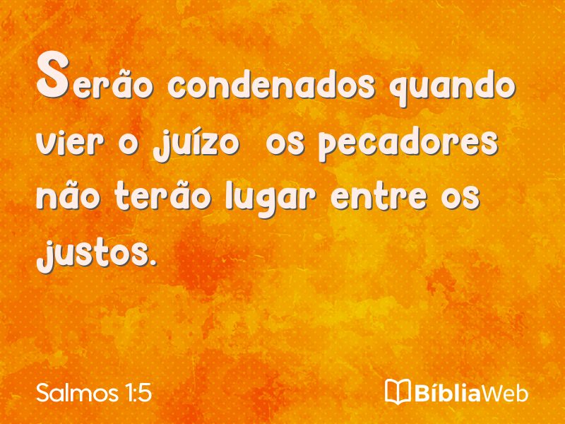 Salmos 1:5 em imagem para compartilhar