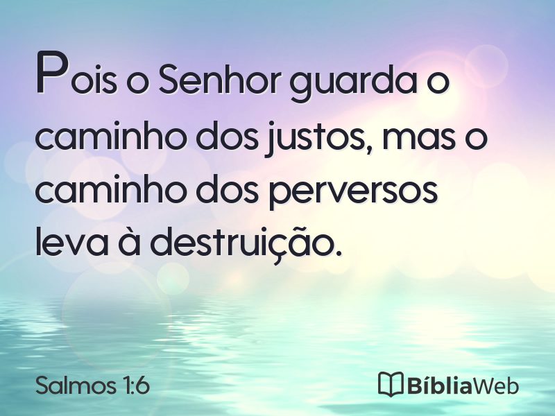 Salmos 1:6 em imagem para compartilhar