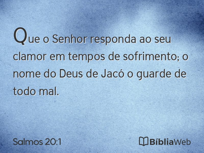 Salmos 20:1 em imagem para compartilhar