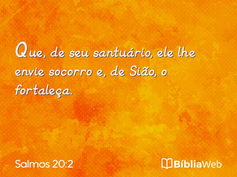 Salmos 20:2 em imagem para compartilhar