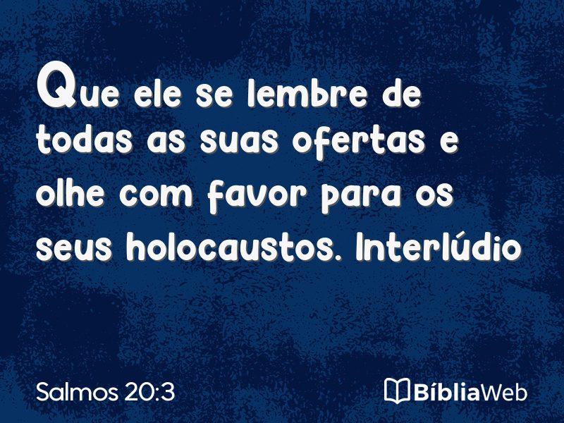 Salmos 20:3 em imagem para compartilhar