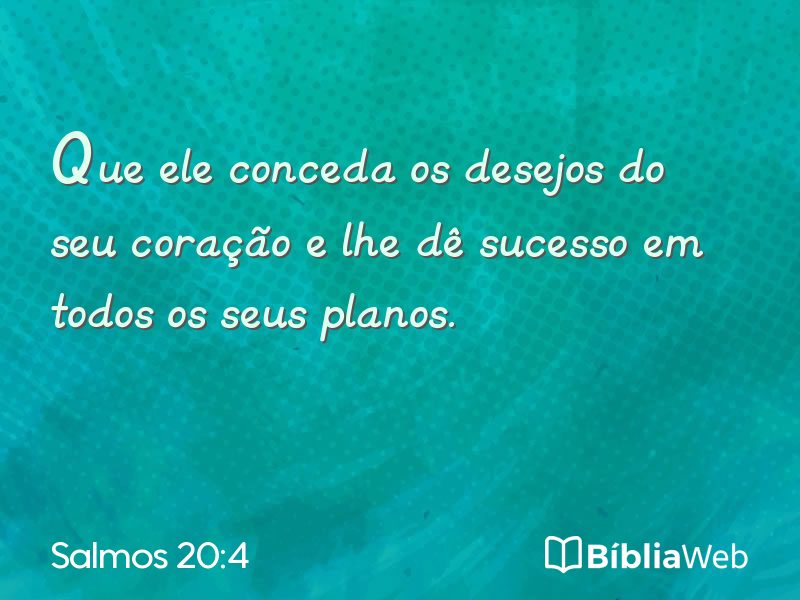 Salmos 20:4 em imagem para compartilhar