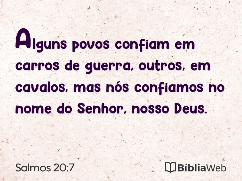 Salmos 20:7 em imagem para compartilhar