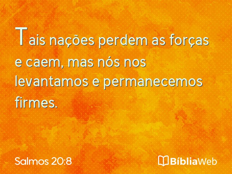 Salmos 20:8 em imagem para compartilhar