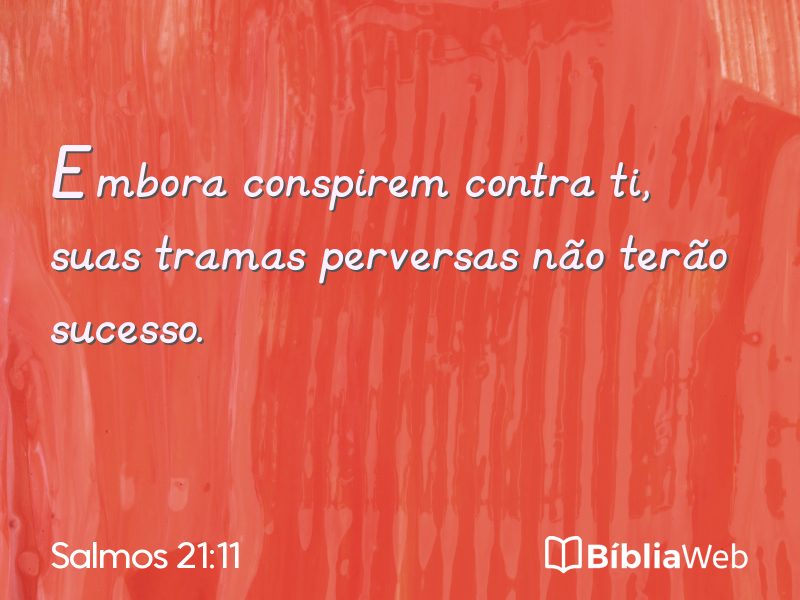 Salmos 21:11 em imagem para compartilhar