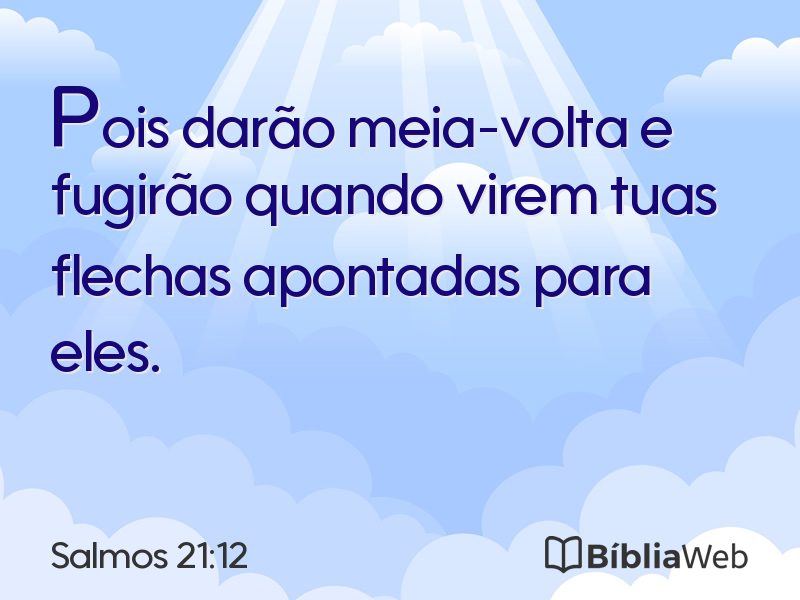 Salmos 21:12 em imagem para compartilhar