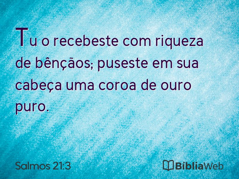 Salmos 21:3 em imagem para compartilhar