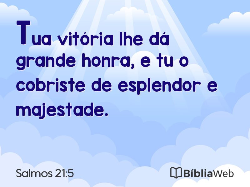 Salmos 21:5 em imagem para compartilhar