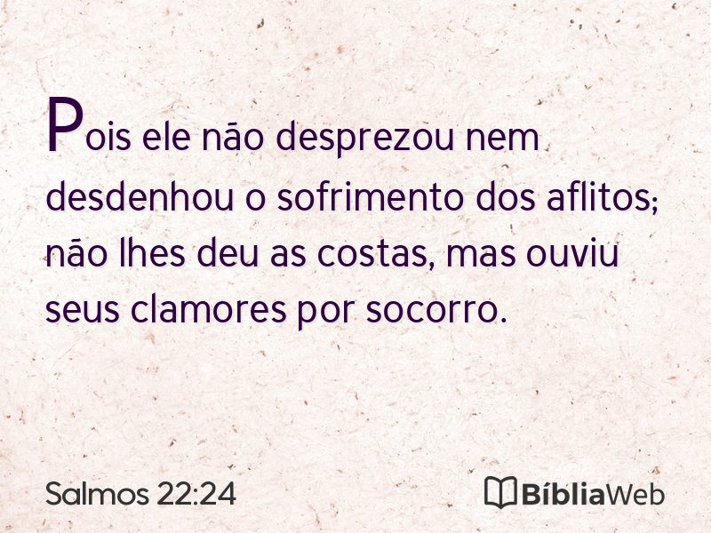 Salmos 22:24 em imagem para compartilhar