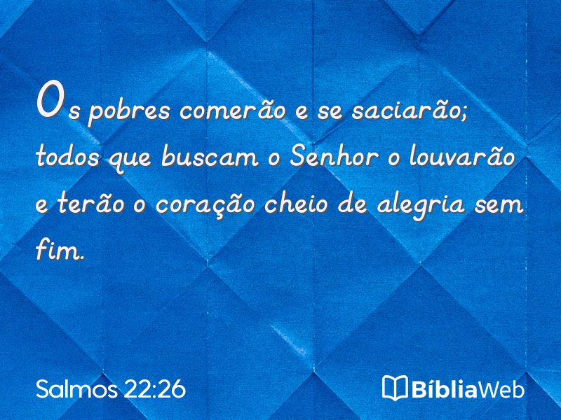 Salmos 22:26 em imagem para compartilhar