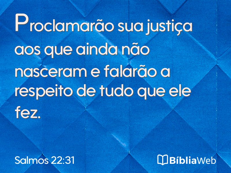 Salmos 22:31 em imagem para compartilhar