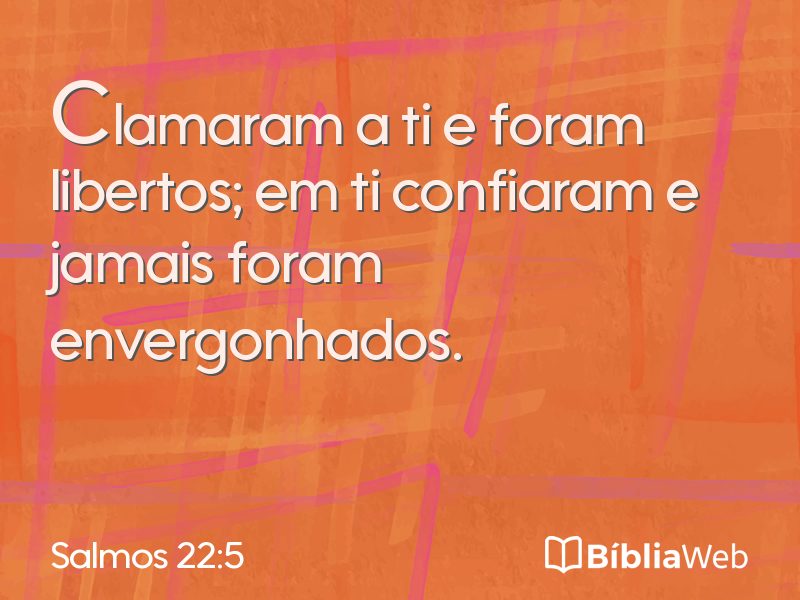 Salmos 22:5 em imagem para compartilhar