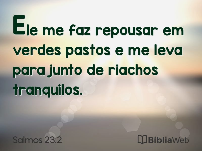 Salmos 23:2 em imagem para compartilhar