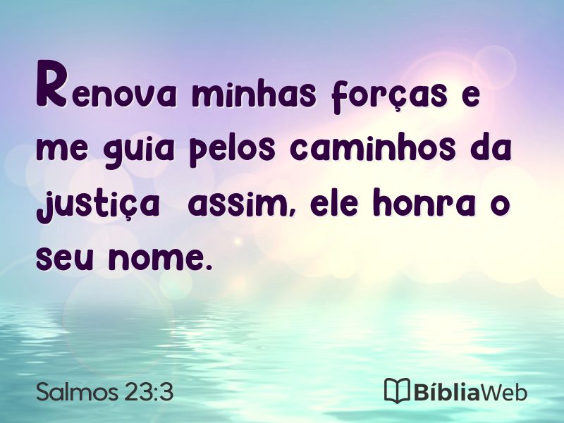 Salmos 23:3 em imagem para compartilhar
