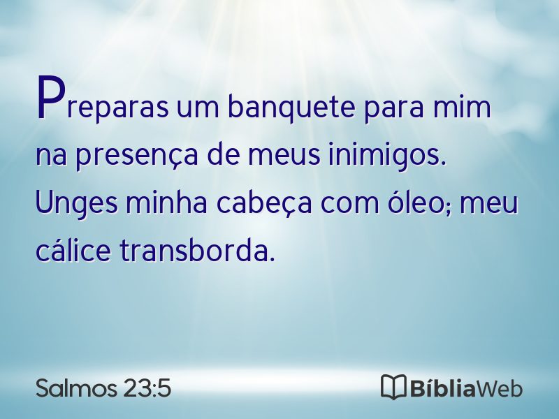 Salmos 23:5 em imagem para compartilhar