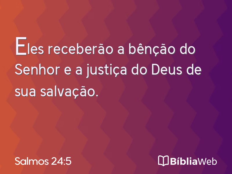 Salmos 24:5 em imagem para compartilhar