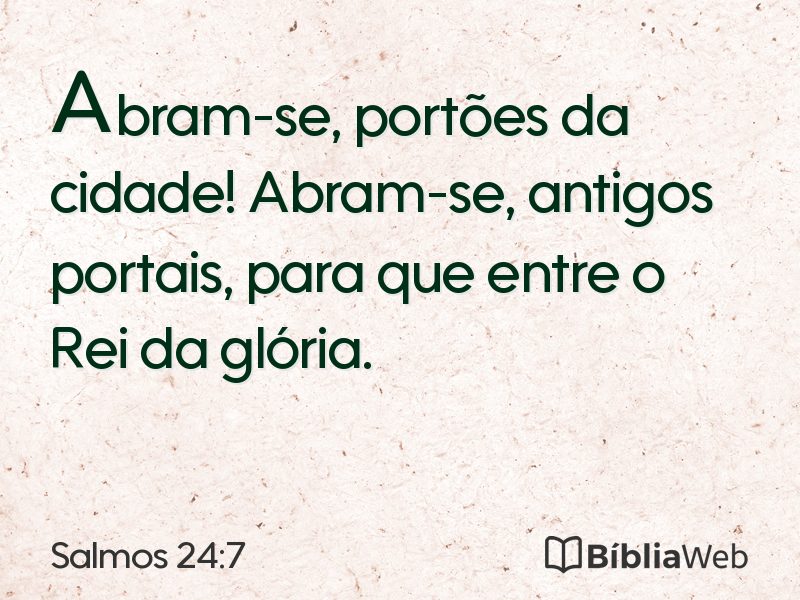 Salmos 24:7 em imagem para compartilhar