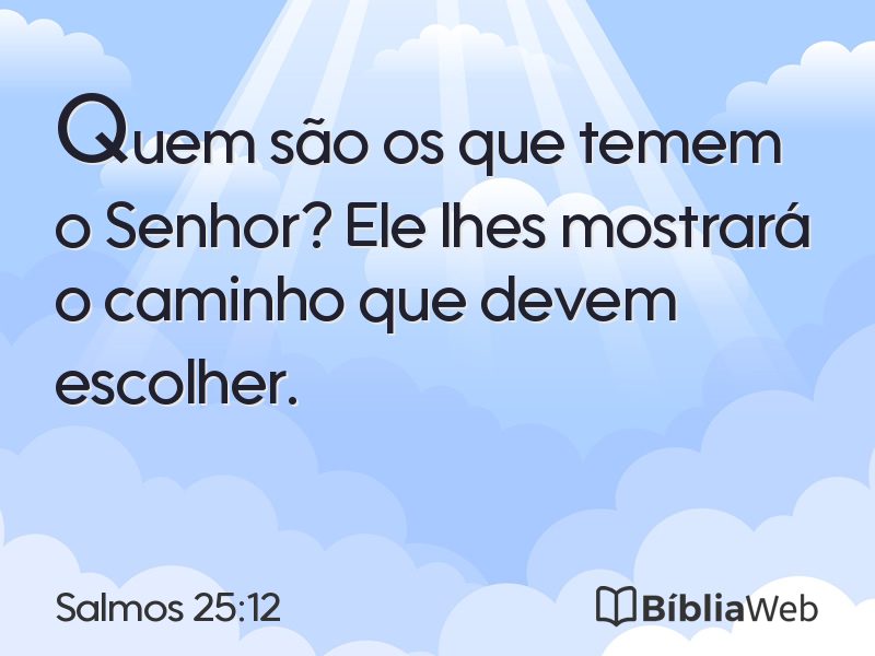 Salmos 25:12 em imagem para compartilhar