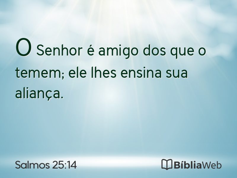 Salmos 25:14 em imagem para compartilhar