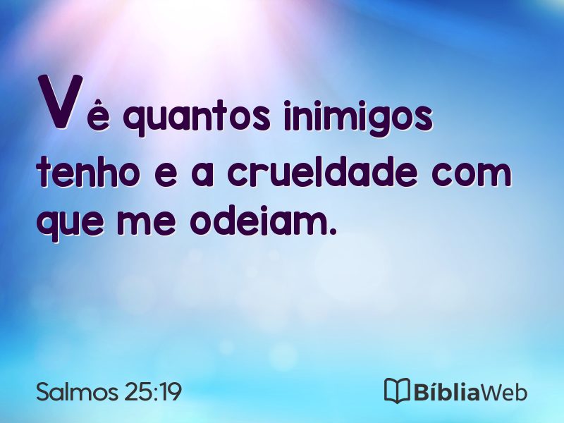 Salmos 25:19 em imagem para compartilhar