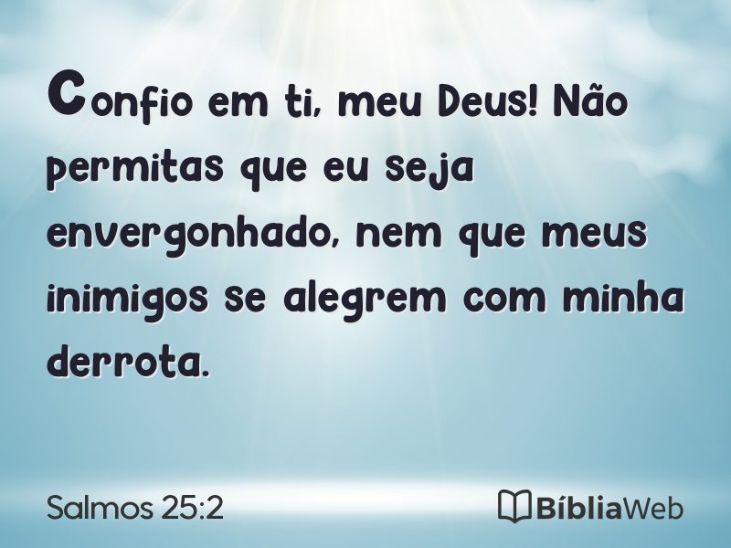 Salmos 25:2 em imagem para compartilhar