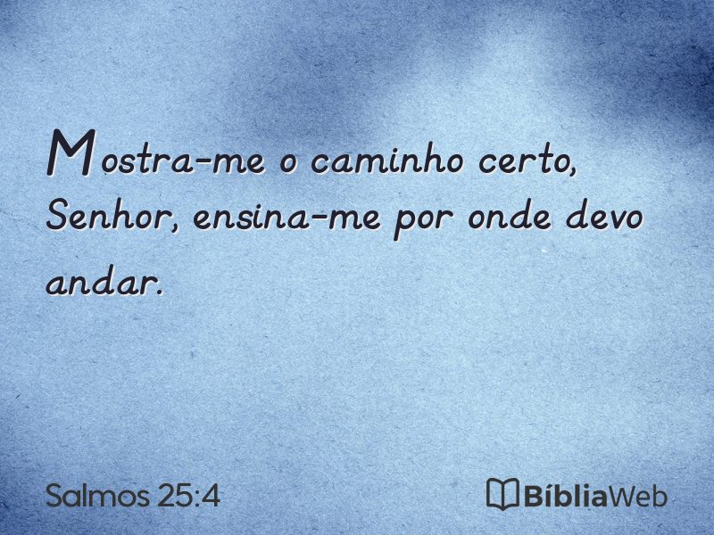 Salmos 25:4 em imagem para compartilhar