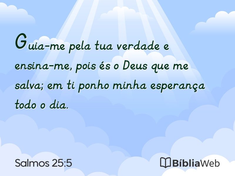 Salmos 25:5 em imagem para compartilhar
