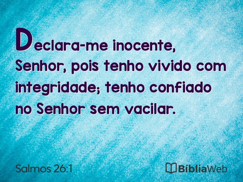 Salmos 26:1 em imagem para compartilhar
