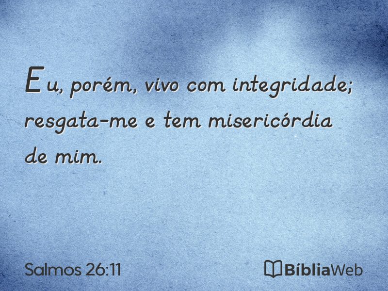 Salmos 26:11 em imagem para compartilhar