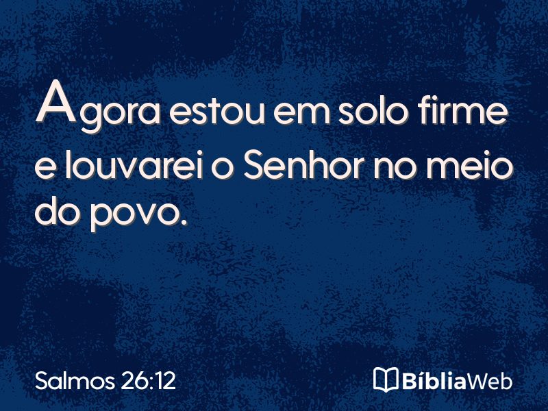 Salmos 26:12 em imagem para compartilhar
