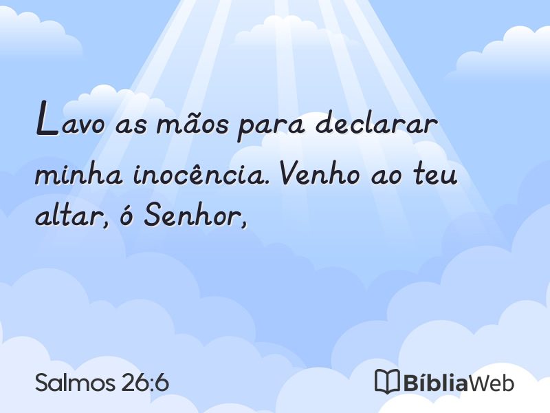 Salmos 26:6 em imagem para compartilhar