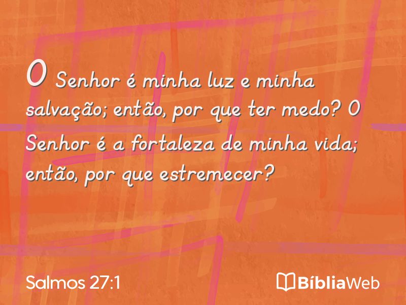 Salmos 27:1 em imagem para compartilhar