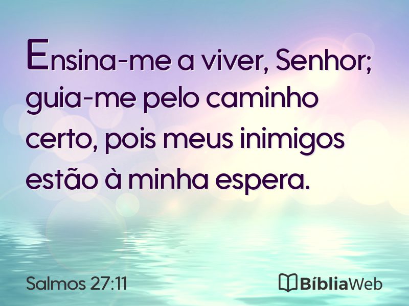 Salmos 27:11 em imagem para compartilhar