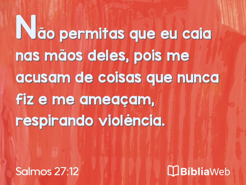 Salmos 27:12 em imagem para compartilhar