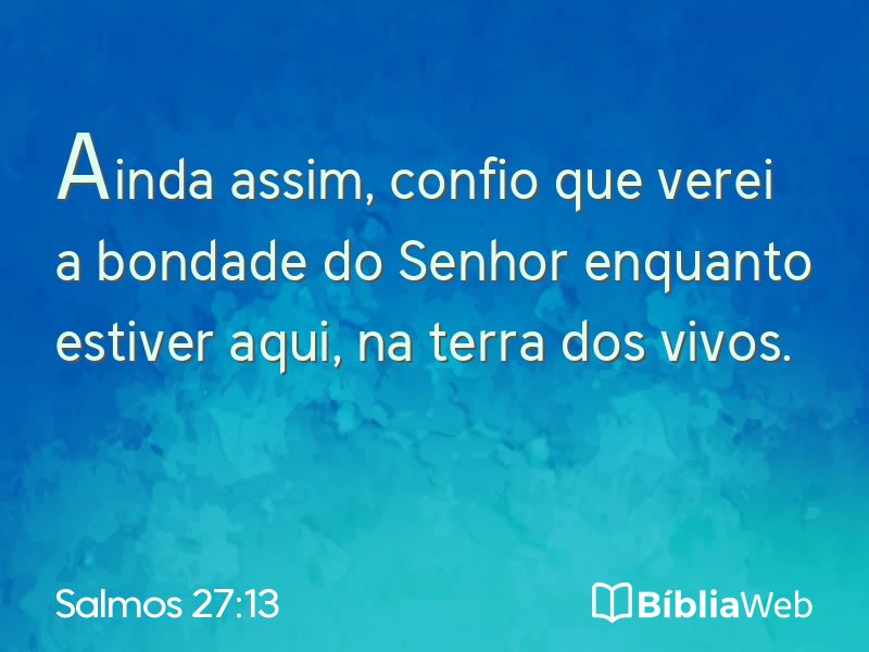Salmos 27:13 em imagem para compartilhar