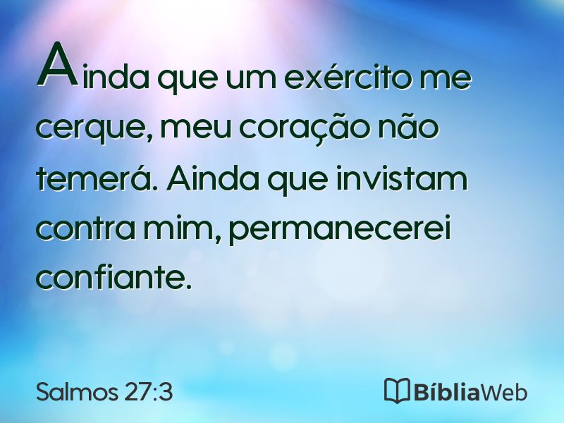 Salmos 27:3 em imagem para compartilhar