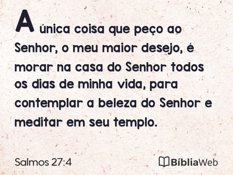 Salmos 27:4 em imagem para compartilhar