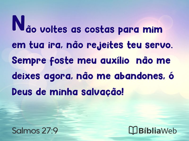 Salmos 27:9 em imagem para compartilhar