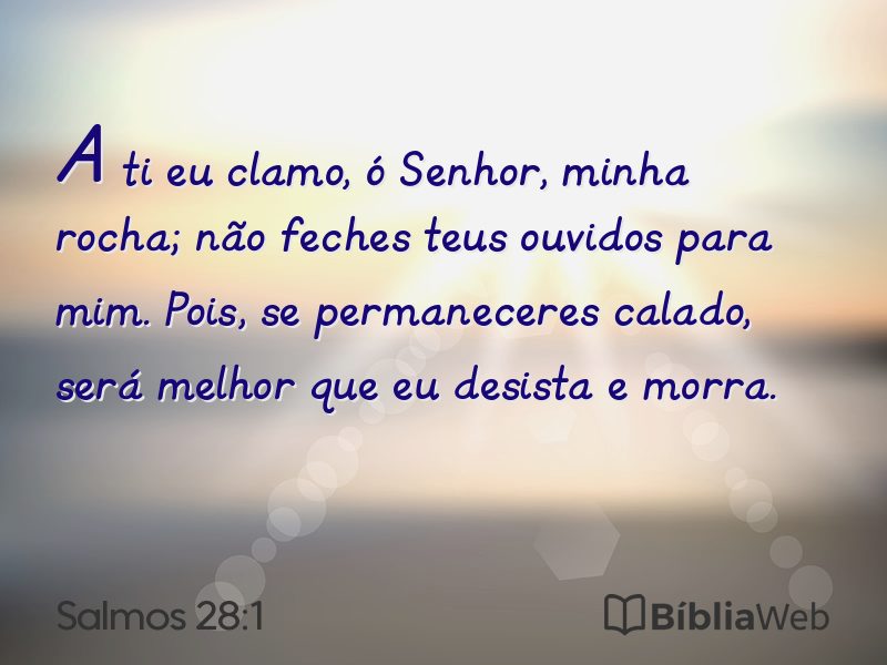 Salmos 28:1 em imagem para compartilhar