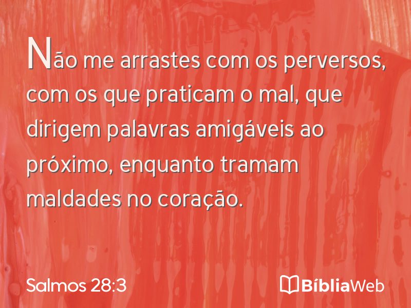 Salmos 28:3 em imagem para compartilhar