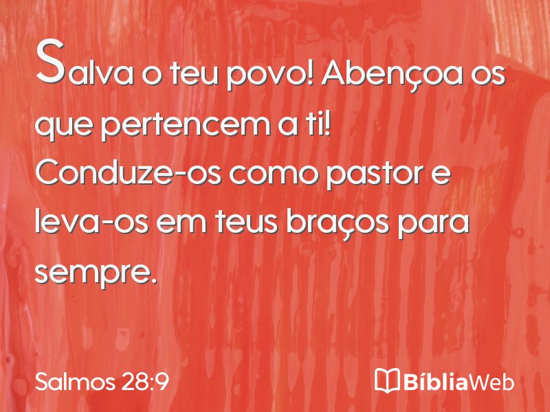 Salmos 28:9 em imagem para compartilhar